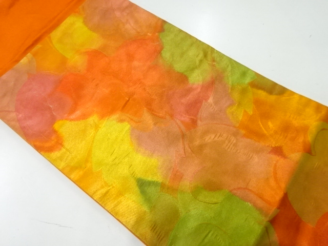 JAPANESE NAGOYA OBI / WOVEN LEAF